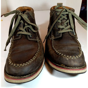 Clarks Mid Men's Nubuck Leather Lace Up Casual Ankle Chukka Boots Shoes sz 11.5